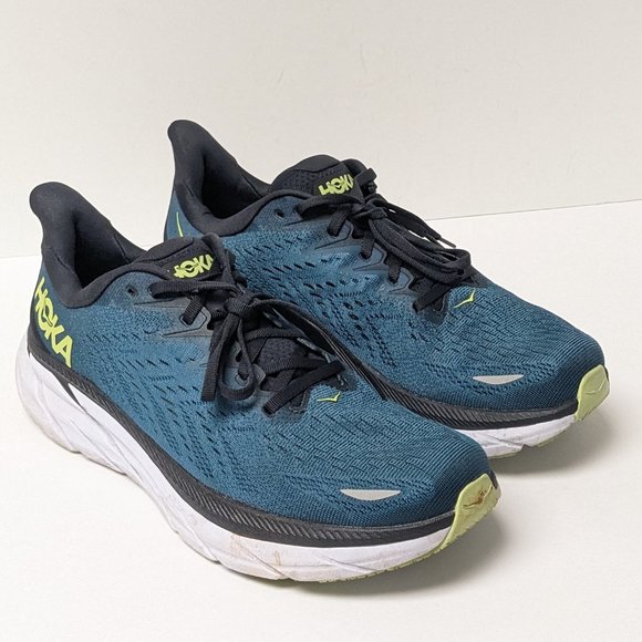 Hoka One One Clifton 8 Running Shoes, Blue, Men's 10.5 M - Picture 1 of 9